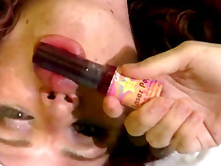 Cute shemale with big boobs has a blast with her boner